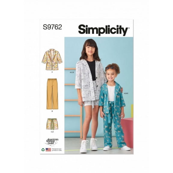 Simplicity Sewing Pattern 9762 Jackets, Trousers, Shorts, Suits K5 7-8-10-12-14