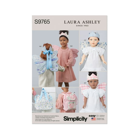 Simplicity Sewing Pattern 9765 Costumes, Doll Clothes One Size