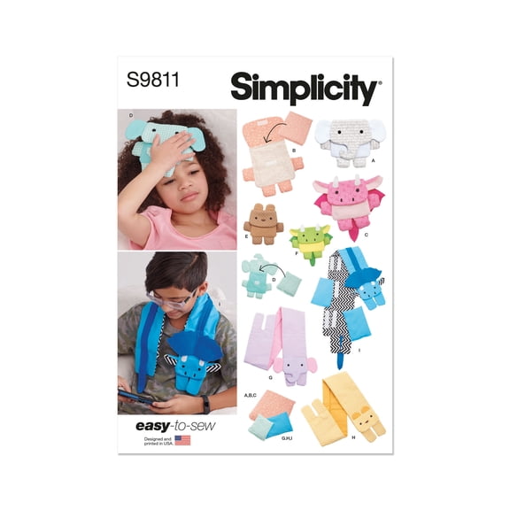 Simplicity Sewing Pattern 9811 - Children's Warm or Cool Packs and Covers, Size: OS (One Size)