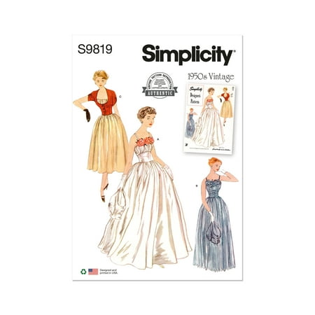 Simplicity Sewing Pattern 9819 - Misses' Dresses and Jacket, Size: K5 (8-10-12-14-16)