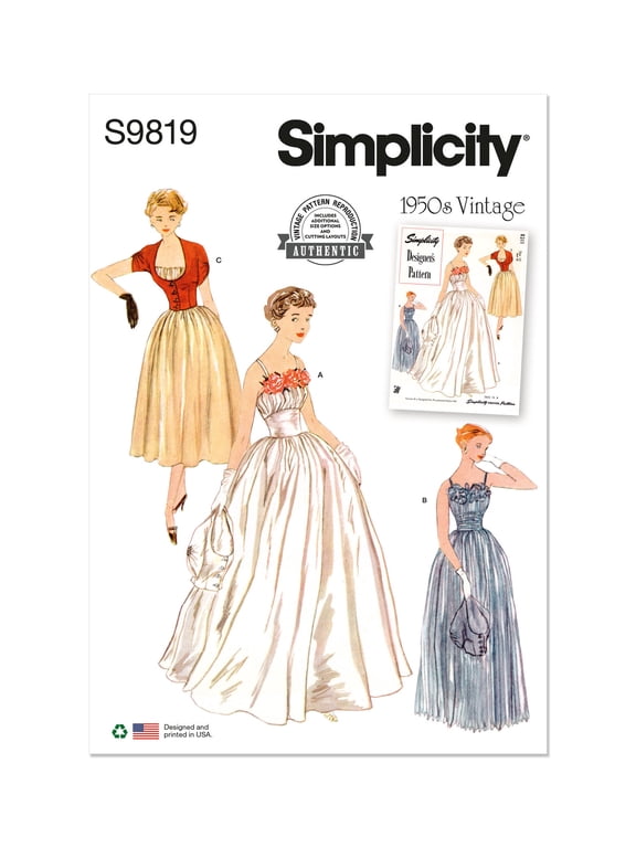 Sewing Pattern 9819 - Misses' Dresses and Jacket, Size: K5 (8-10-12-14-16)