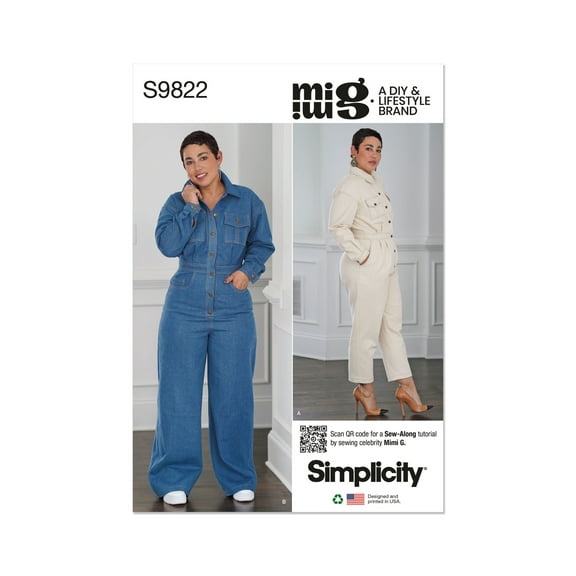 Simplicity Sewing Pattern 9822 - Misses' Jumpsuits by Mimi G Style, Size: K5 (8-10-12-14-16)