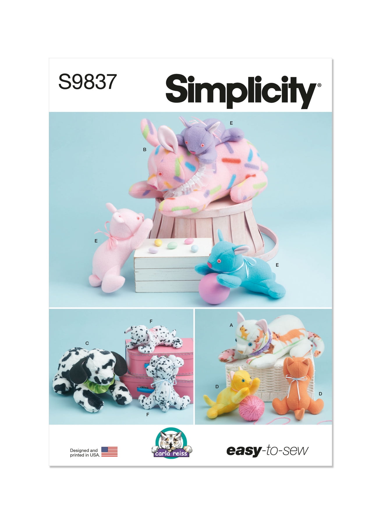 C5461, Simplicity Sewing Pattern Rare Bear Bears with Accessories