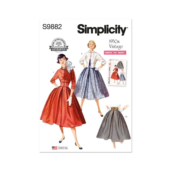 Simplicity Sewing Pattern 9882 - Misses' Skirt and Jacket, Size: H5 (6-8-10-12-14)