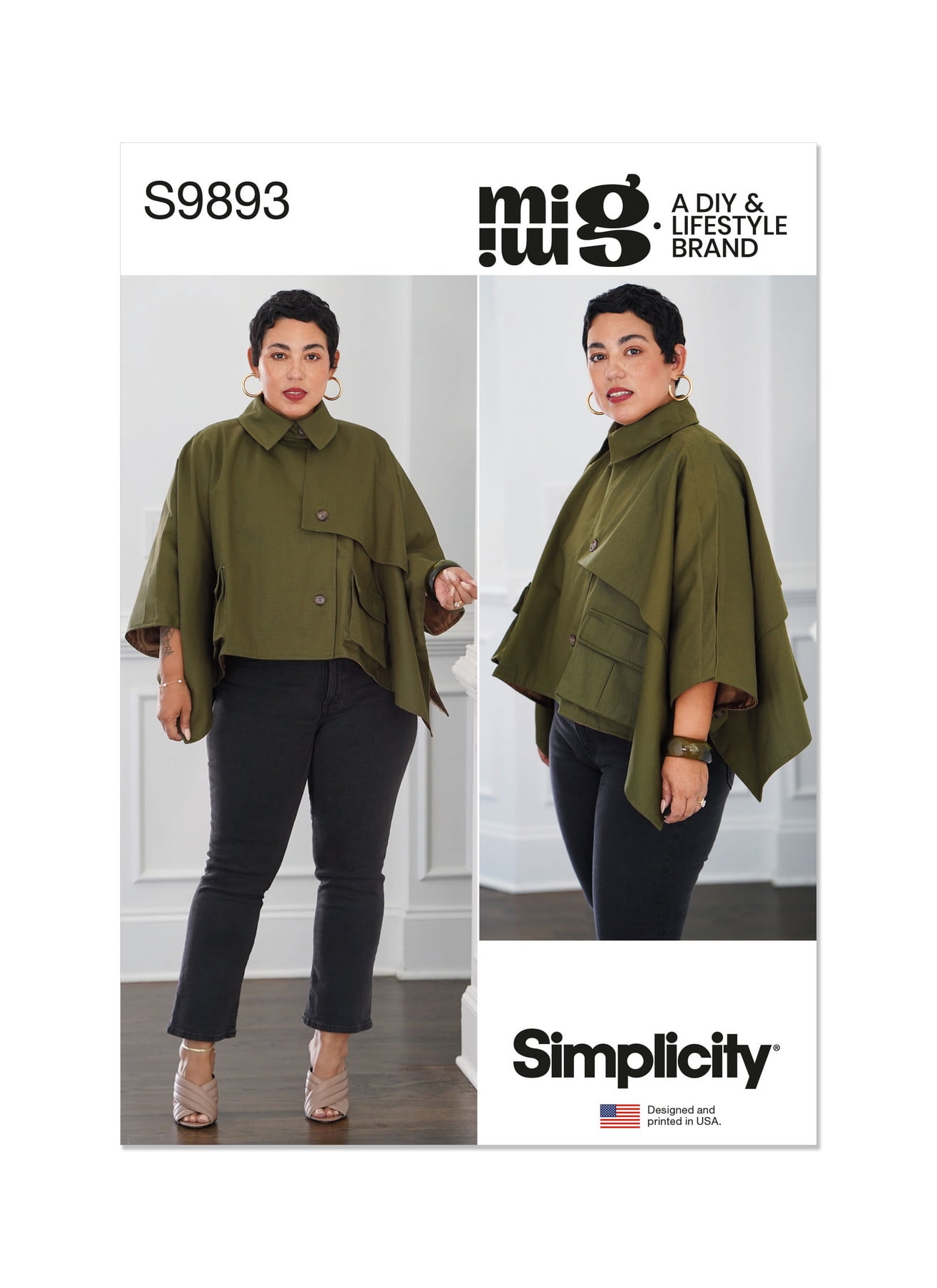 Simplicity Sewing Pattern 9893 - Misses' Cape By Mimi G Style, Size: A (XS-S-M-L-XL-XXL)