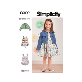 Simplicity Sewing Pattern 9899 - Toddlers' Jacket and Dresses, Size: A (1/2-4)
