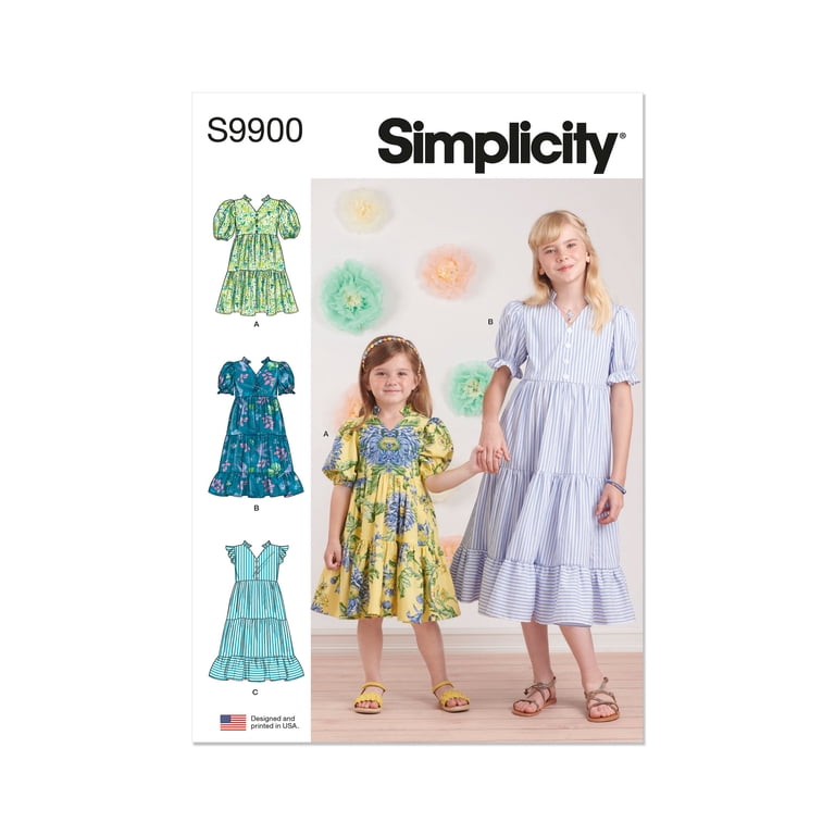 chinese dress ladies Simplicity 8714, Girls Dresses, Uncut Sewing Pattern