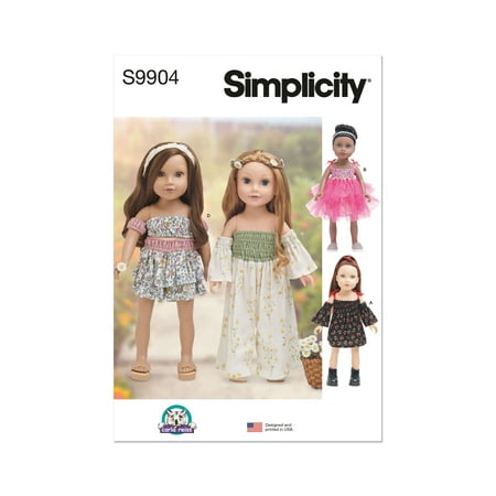 Simplicity Paper Sewing Pattern 9904 - Doll Clothes