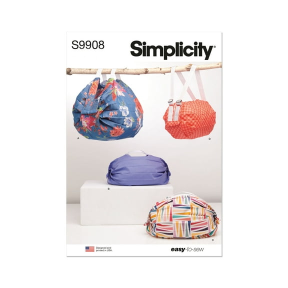 Simplicity Sewing Pattern 9908 - Bag in Four Sizes: OS (One Size)