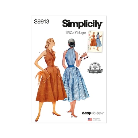 Simplicity Sewing Pattern 9913 - Misses' Dress, Size: H5 (6-8-10-12-14)