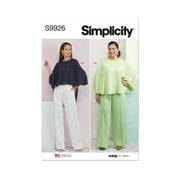 Simplicity Sewing Pattern 9926 - Tops and Trousers for Women - BB 20W-22W-24W-26W-28W - Easy