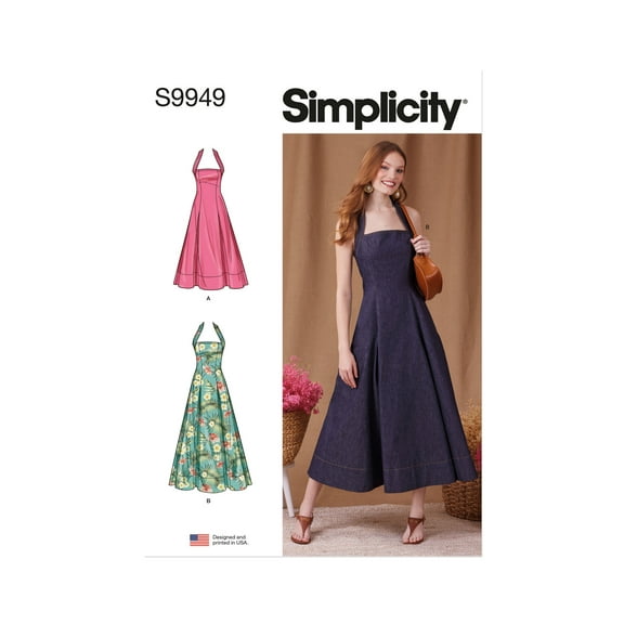 Simplicity Sewing Pattern 9949 - Misses' Dress in Two Lengths, Size: U5 (16-198-20-22-24)