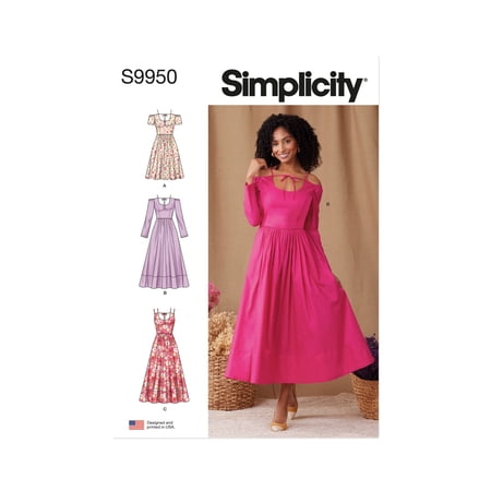 Simplicity Sewing Pattern 9950 - Misses' Dress with Sleeve and Length Variations, Size: Y5 (18-20-22-24-26)