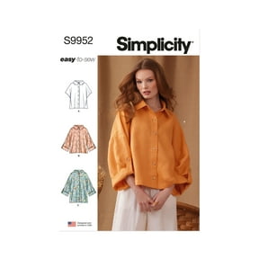 Simplicity Sewing Pattern 9952 - Misses' Shirts, Size: A (S-XXL)