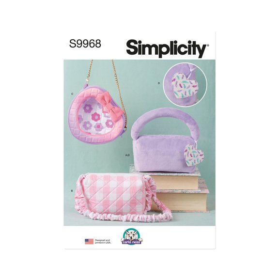 Simplicity Sewing Pattern 9968 - Bags and Charm by Carla Reiss Design, Size: OS (One Size)