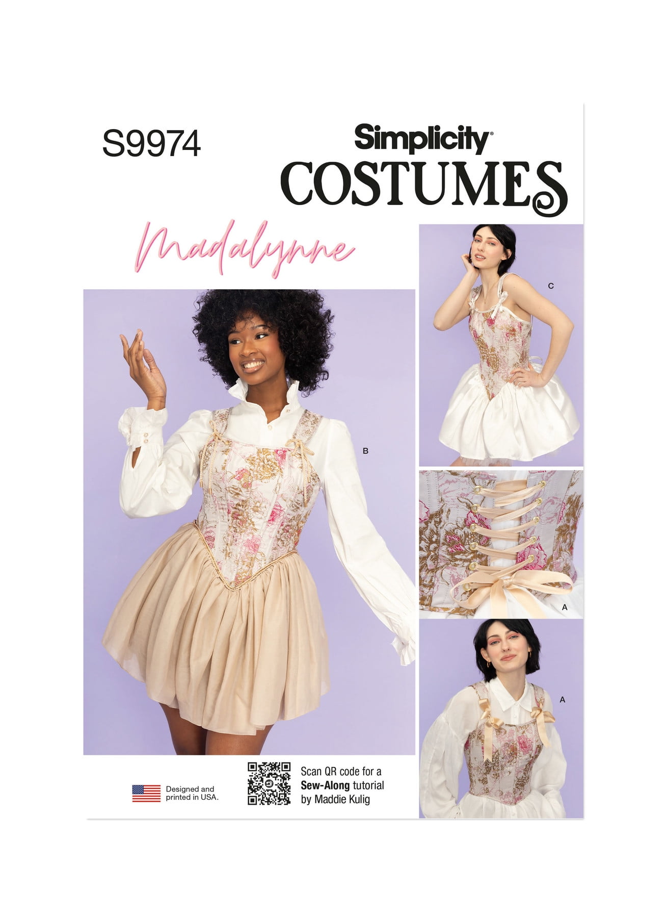 Simplicity Sewing Pattern 9974 - Misses' Corsets by Madalynne Intimates, Size: K5 (8-10-12-14-16)