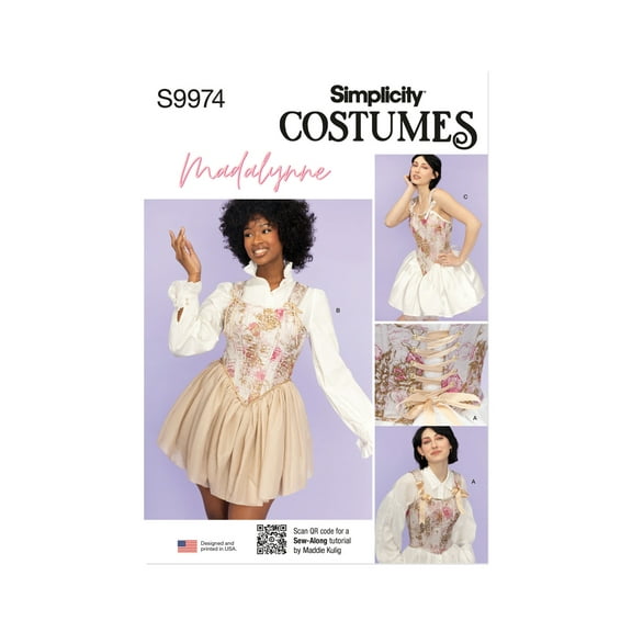 Simplicity Sewing Pattern 9974 - Misses' Corsets by Madalynne Intimates, Size: K5 (8-10-12-14-16)