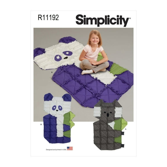 Simplicity Sewing Pattern R11192 (9358) - Fleece Rag Quilts, Size: OS (One Size)