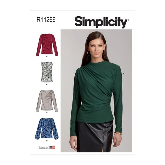 Simplicity Sewing Pattern R11266 (9451) - Misses' Knit Tops, Size: U5 (16-18-20-22-24)