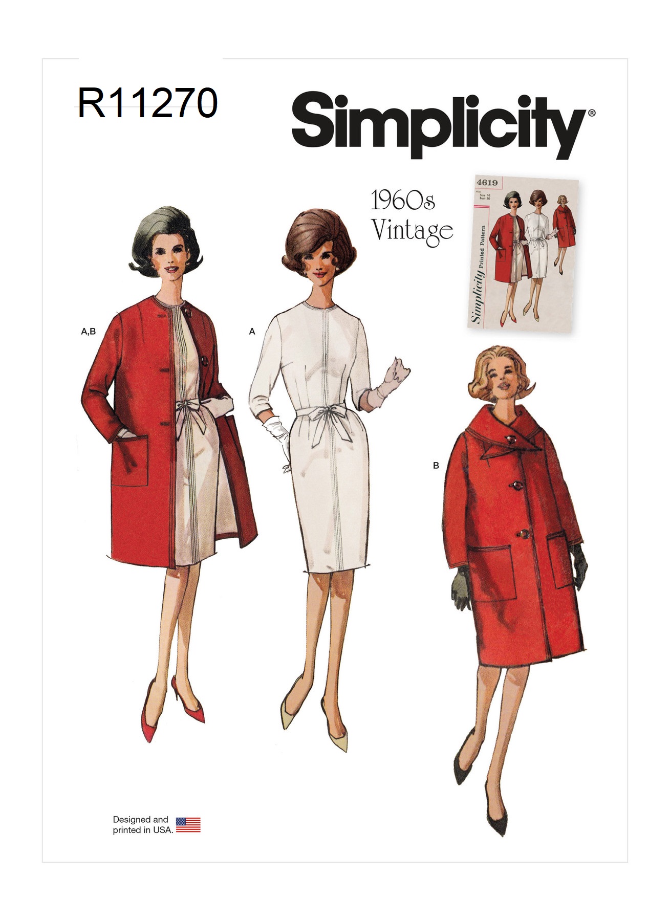 Simplicity Patterns R11174 Simplicity Sewing Pattern R11270 (9447) - Misses' Dress, Coat and Scarf ...