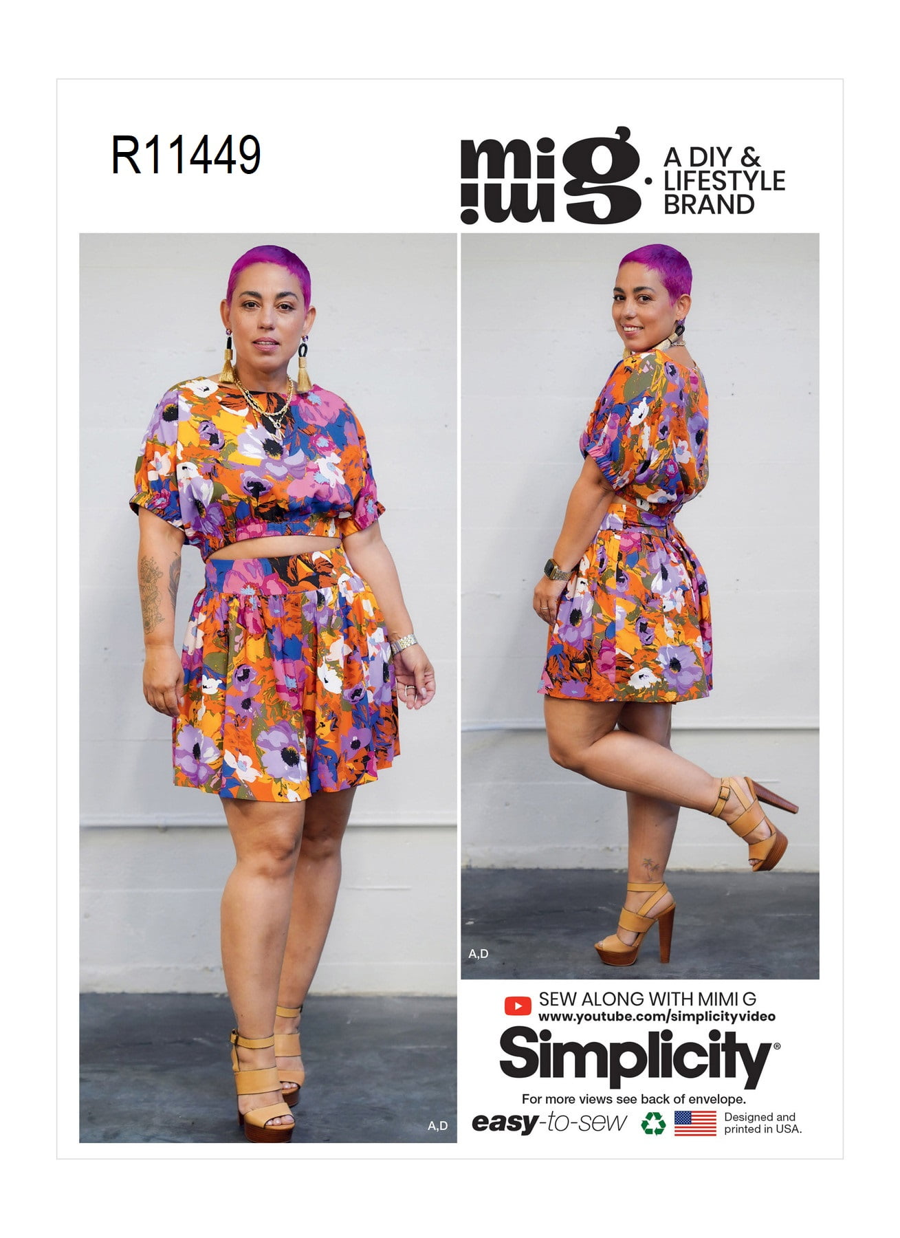 Simplicity Sewing Pattern R11449 (9550) - Misses' Tops, Skirt and ...