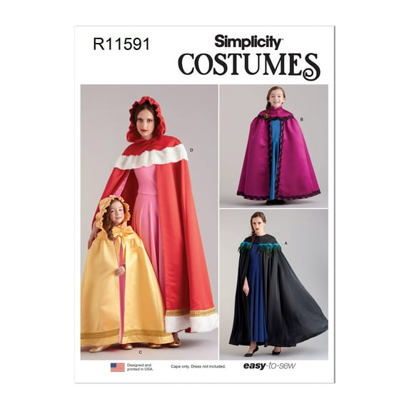 Simplicity Sewing Pattern R11591 (9626) - Children's and Misses' Costume, Size: A (S-L/XS-XL)