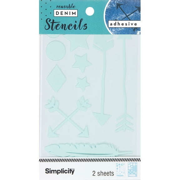 Simplicity Simplicity Denim Fabric Stencils 2/Pkg-Arrows