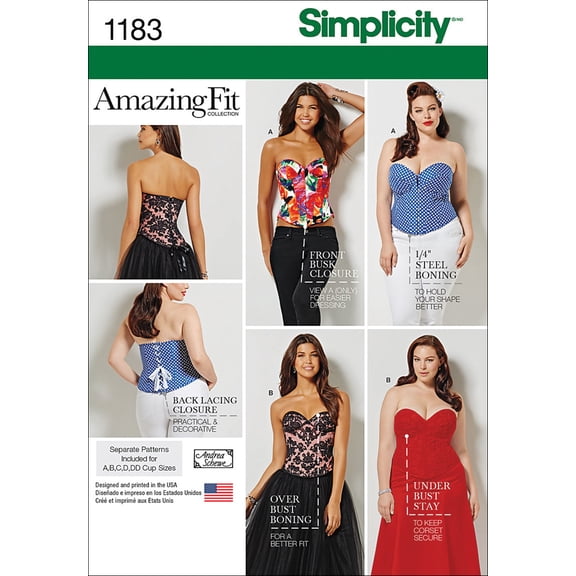 Simplicity Size 20W-28W Tops, Vest, Jacket & Coat Pattern, 1 Each