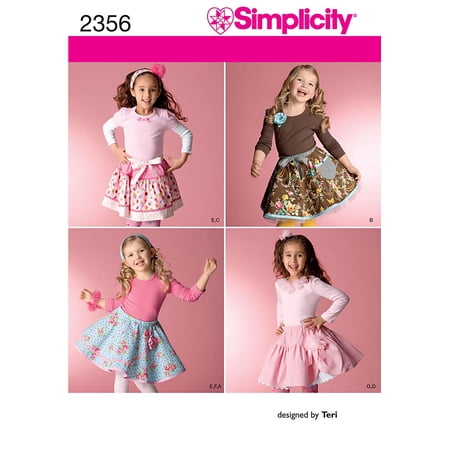 Simplicity Size 3-8 Slips & Hair Accessories Pattern, 1 Each