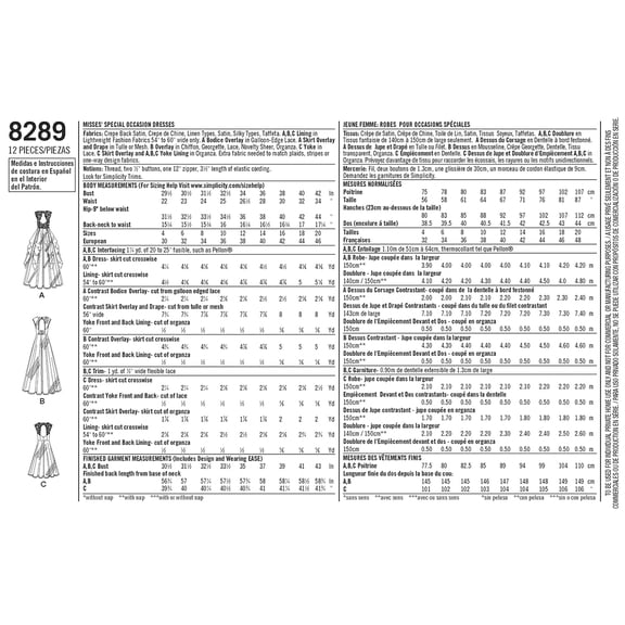 Simplicity Size 4-12 Special Occasion Dress Pattern, 1 Each