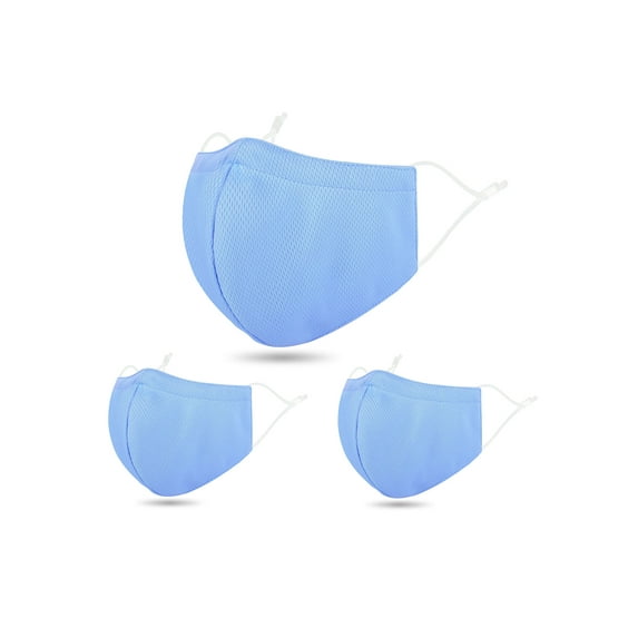 Simplicity Solid Print Face Mask, Breathable Flexible Soft, 3 Count