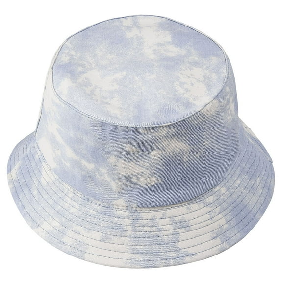 Simplicity Tie Dye Bucket Hat for Women Reversible Outdoor Beach Sun Hat