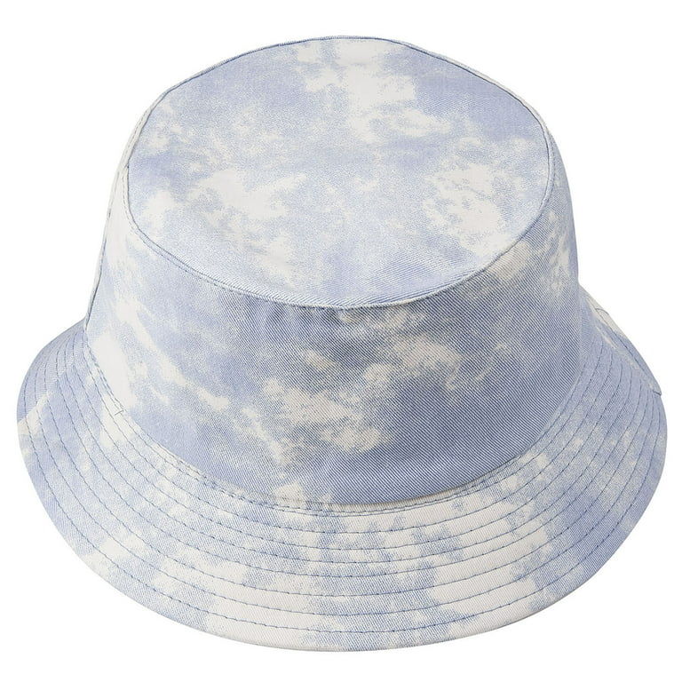 Simplicity Tie Dye Bucket Hat for Women Reversible Outdoor Beach Sun Hat