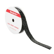 Simplicity Trim, Black 5/8 inch Metallic Velvet Trim Great for Apparel, Home Decorating, and Crafts, 3 Yards, 1 Each