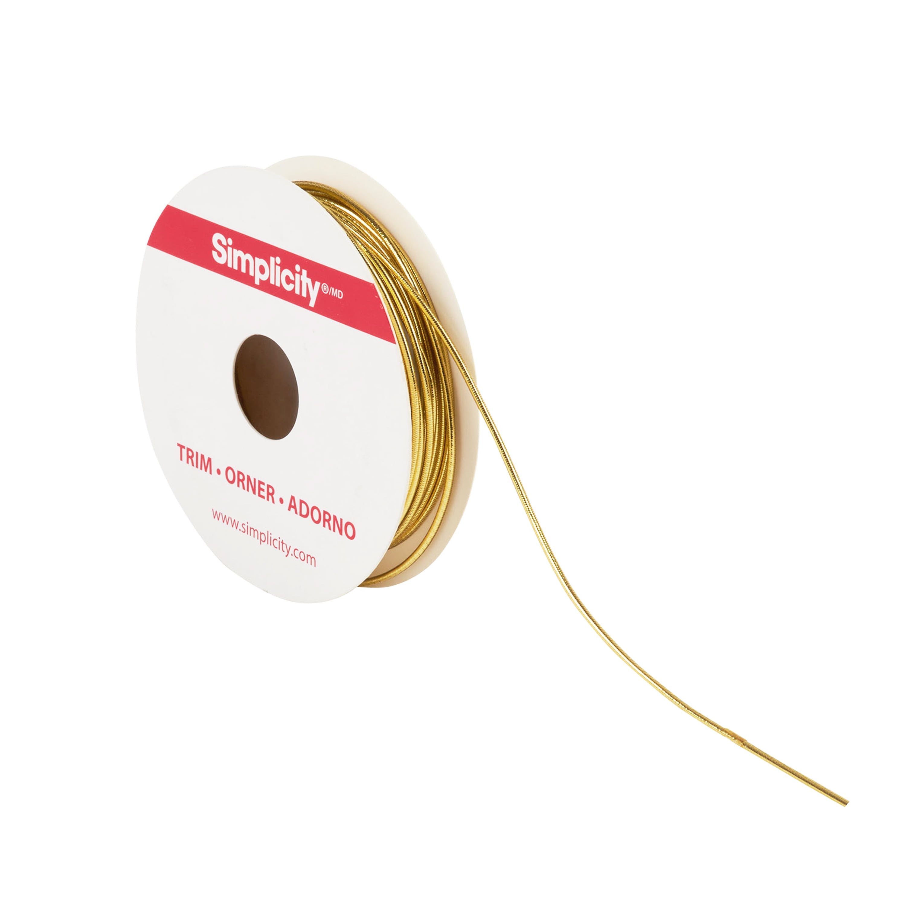 Simplicity Large Metallic Twisted Cord 1/4X18YD Gold