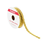 Simplicity Trim, Gold 1/4 inch Cord Braid Trim Great for Apparel, Home Decorating, and Crafts, 2 Yards, 1 Each