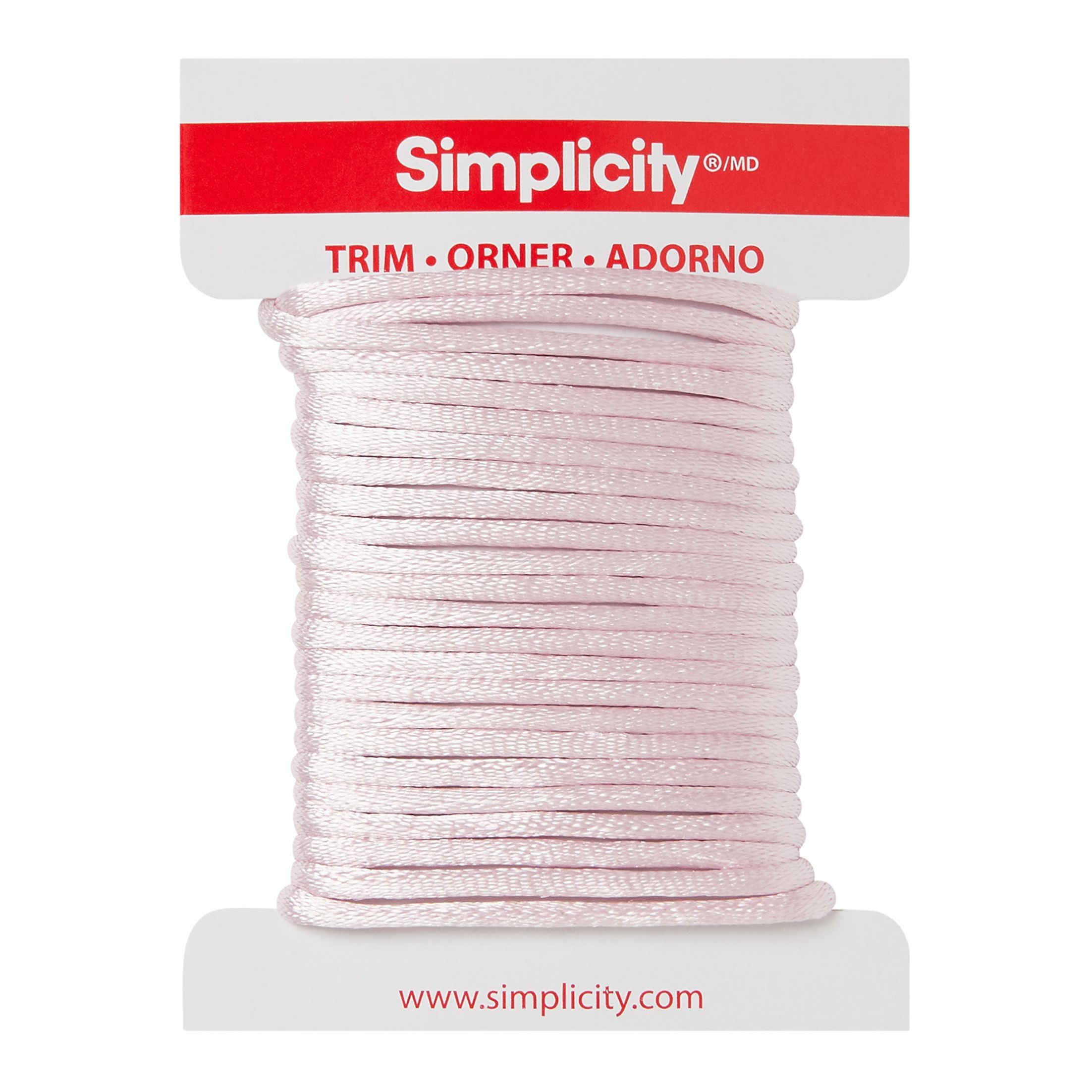 Simplicity Rattail Trim Simplicity Trim, Light Pink 1/8 inch Rat Tail Trim Trim Great for ...