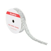 Simplicity Trim, Silver 5/8 inch Metallic Velvet Trim Great for Apparel, Home Decorating, and Crafts, 3 Yards, 1 Each