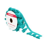 Simplicity Trim, Teal 1 1/4 inch Mini Tassel Fringe Trim Great for Apparel, Home Decorating, and Crafts, 2 Yards, 1 Each