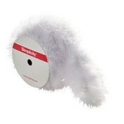 Simplicity Trim, White 1 1/2 inch Feather Boa Trim Great for Apparel, Home Decorating, and Crafts, 2 Yards, 1 Each