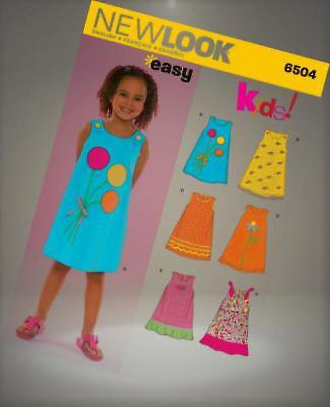 Simplicity U06504A New Look Easy to Sew Sleeveless Girl's Dress Sewing