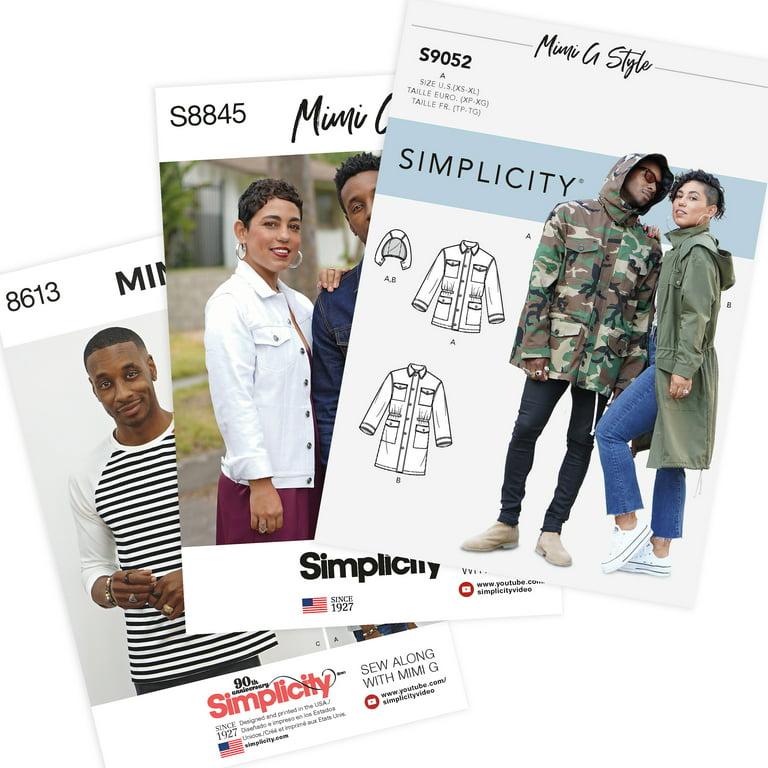 Simplicity Unisex Tops & Jackets by Mimi G Set of 3 Sewing Pattern