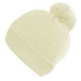 thumbnail image 1 of Simplicity Unisex Winter Beanie Hats with Pom, 100% Acrylic, Cream, 1 of 1