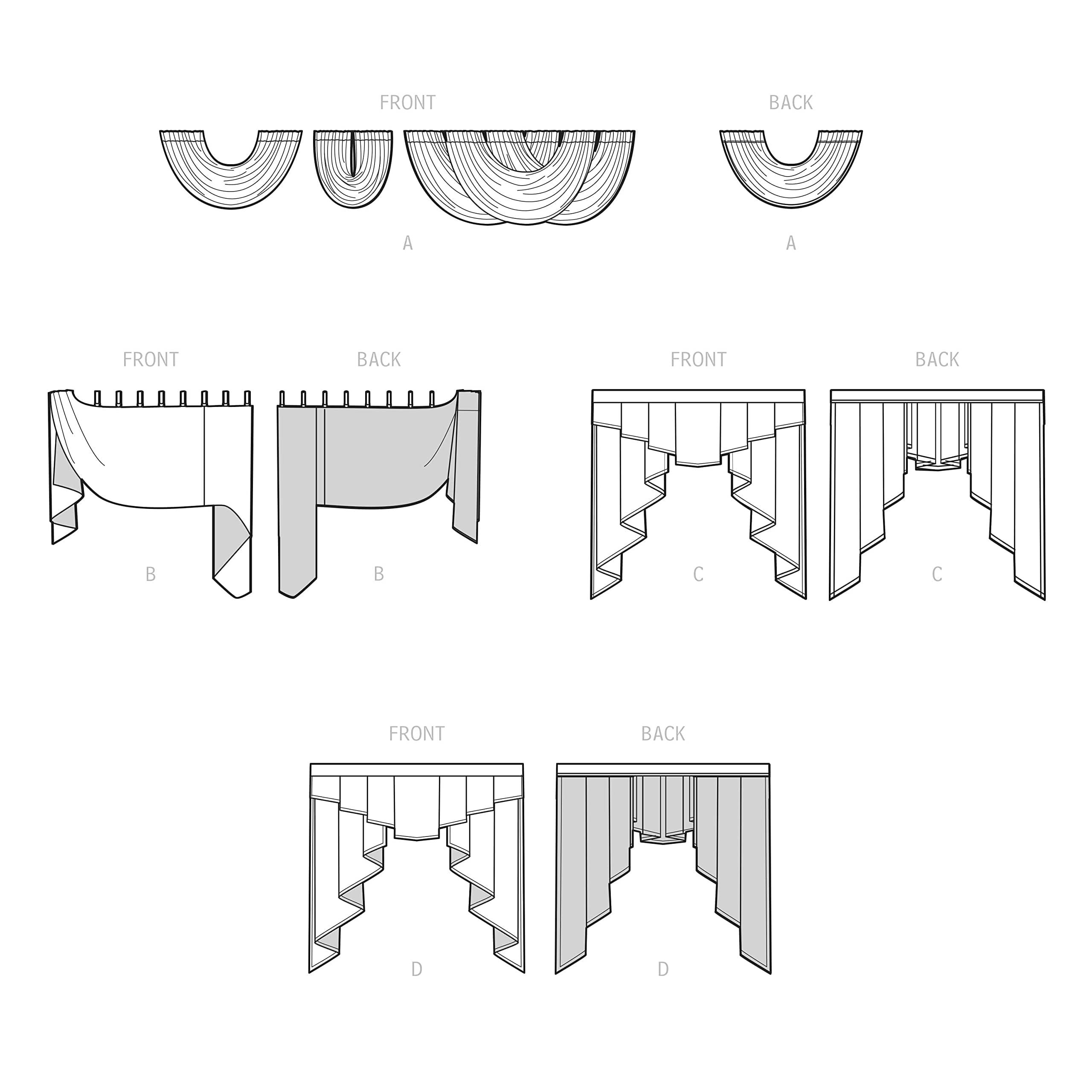 Simplicity Valance Sewing Pattern Kit, Code S9571, for 40" Wide Windows ...