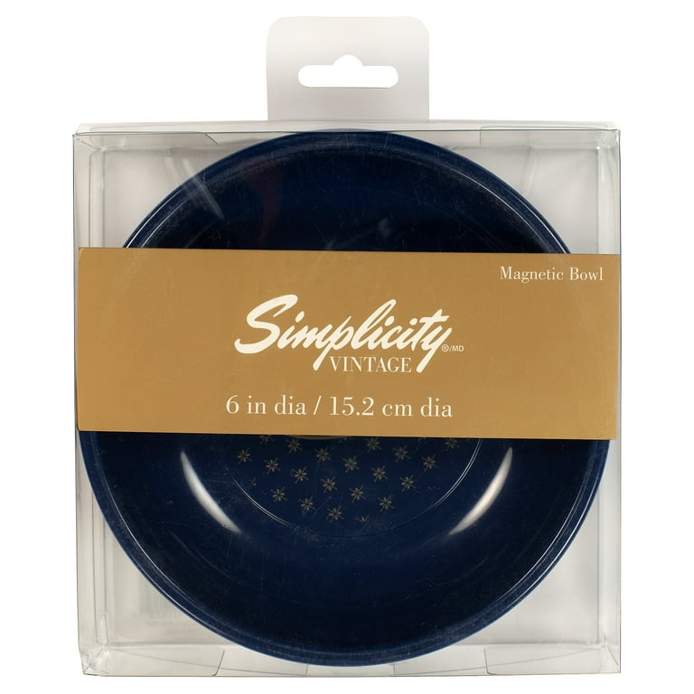 Simplicity Vintage 6 inch Magnetic Bowl, Navy 