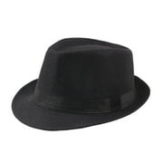 Simplicity Wide Brim Fedora Hats for Men Women Unisex Mens Womens Timelessly Classic Manhattan Structured Gangster Trilby Fedora Hat