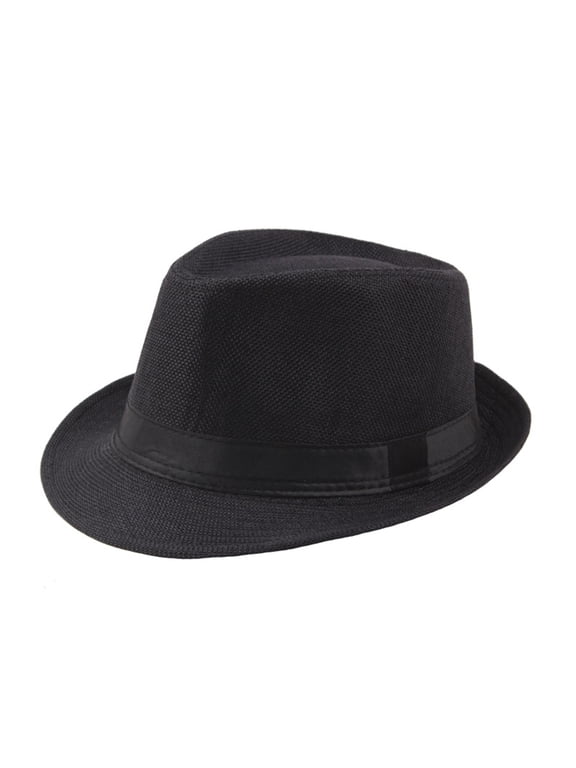 Simplicity Wide Brim Fedora Hats for Men Women Unisex Mens Womens Timelessly Classic Manhattan Structured Gangster Trilby Fedora Hat