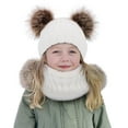 thumbnail image 1 of Simplicity Winter Beanie Hat Scarf Set for Boys Girls Kids Knitted Fleece Lined Beanie, 1 of 5