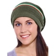 thumbnail image 1 of Simplicity Women / Men's Winter Ski Knitted Slouchy Rasta Beanie Hat, Khaki, 1 of 4