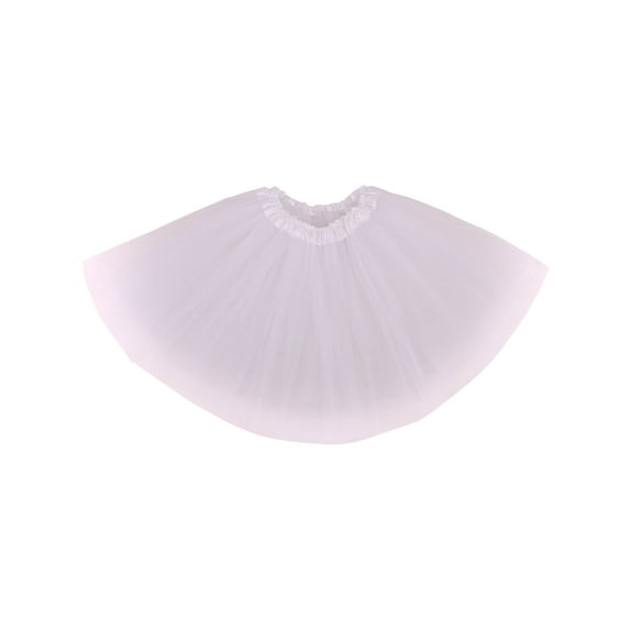 Simplicity Women's Classic Elastic, 3-Layered Tulle Tutu Skirt, White